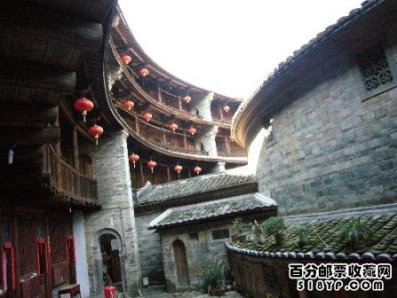 福建民居普通邮票