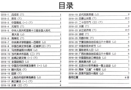 2018年邮票年册