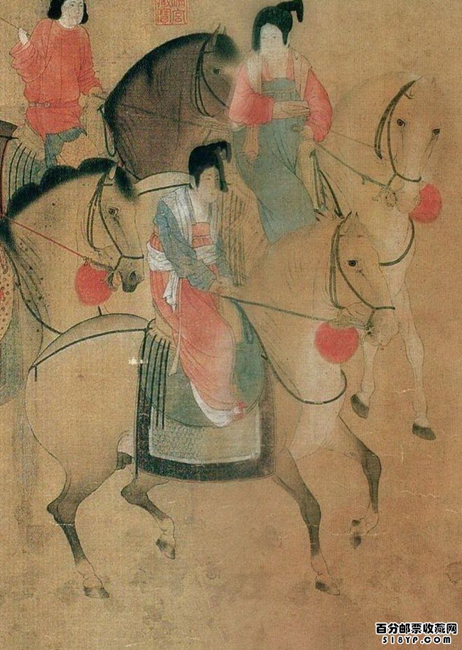 《虢国夫人游春图》邮票