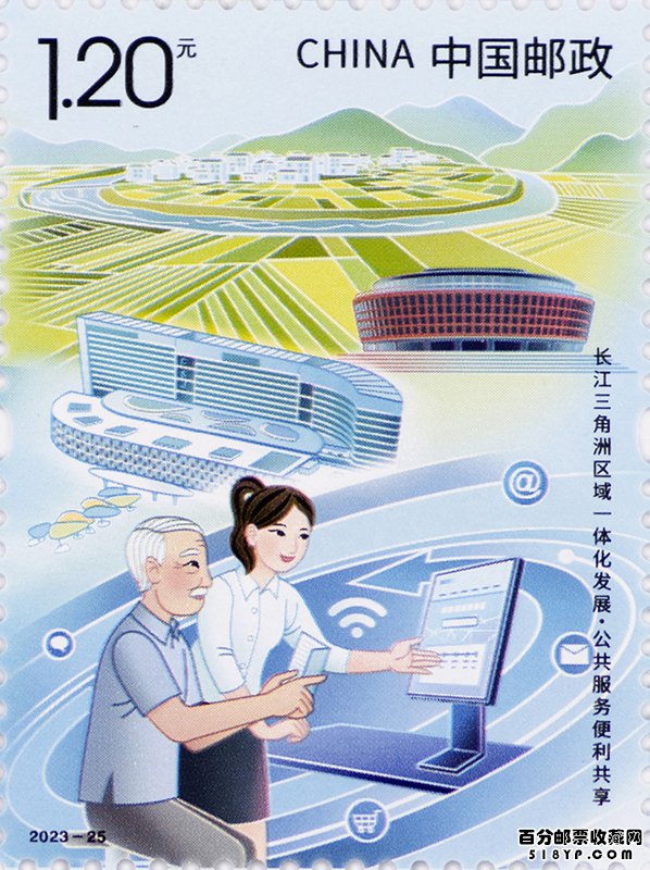 2023年《长江三角洲区域一体化发展》特种邮票